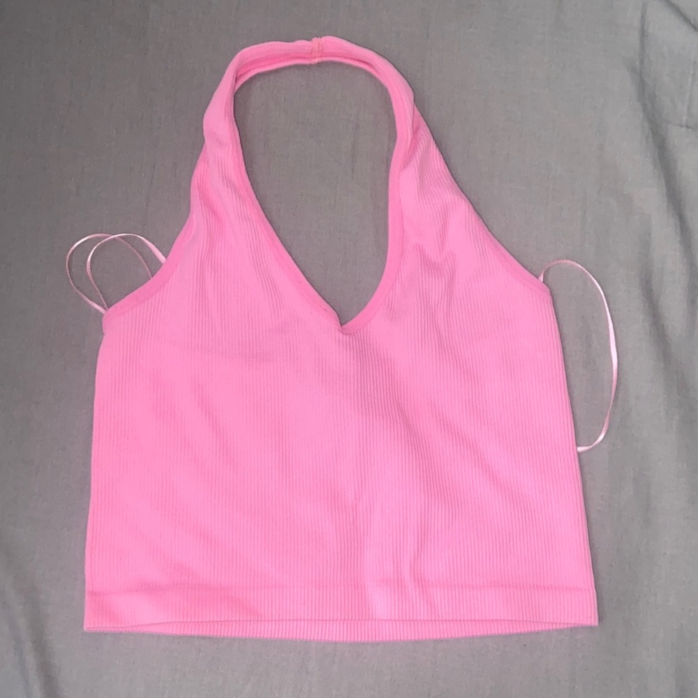 pink halter top